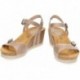INTERBIOS W komfortablen Keil Sandalen BEIG