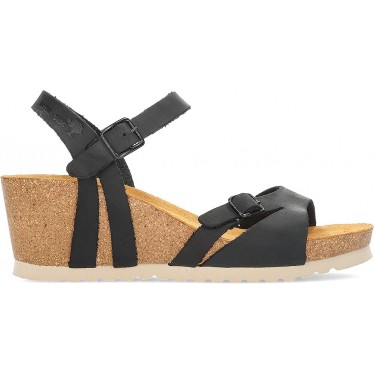 INTERBIOS W komfortablen Keil Sandalen BLACK