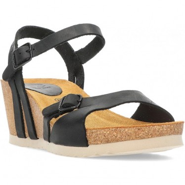 INTERBIOS W komfortablen Keil Sandalen BLACK