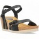 INTERBIOS W komfortablen Keil Sandalen BLACK