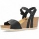 INTERBIOS W komfortablen Keil Sandalen BLACK