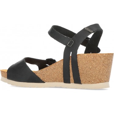 INTERBIOS W komfortablen Keil Sandalen BLACK
