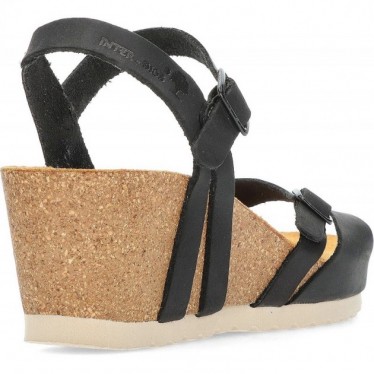 INTERBIOS W komfortablen Keil Sandalen BLACK