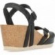 INTERBIOS W komfortablen Keil Sandalen BLACK