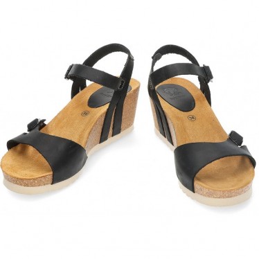 INTERBIOS W komfortablen Keil Sandalen BLACK
