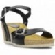 INTERBIOS W komfortablen Keil Sandalen NEGRO_2