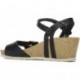 INTERBIOS W komfortablen Keil Sandalen NEGRO_2