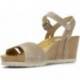 INTERBIOS W komfortablen Keil Sandalen BEIG_PLATA