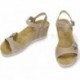 INTERBIOS W komfortablen Keil Sandalen BEIG_PLATA