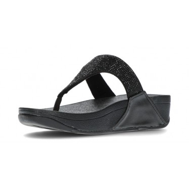 LULU KRISTALLVERZIERTE FITFLOP-SANDALEN BLACK
