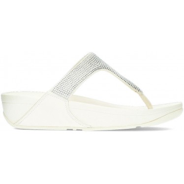LULU KRISTALLVERZIERTE FITFLOP-SANDALEN CREAM