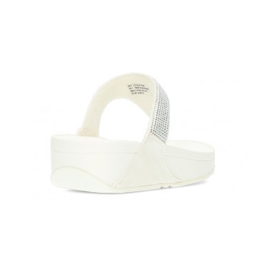 LULU KRISTALLVERZIERTE FITFLOP-SANDALEN CREAM