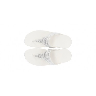 LULU KRISTALLVERZIERTE FITFLOP-SANDALEN CREAM