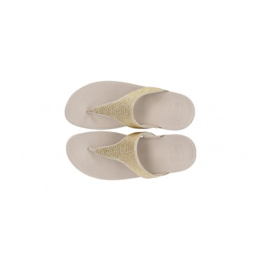 LULU KRISTALLVERZIERTE FITFLOP-SANDALEN PLATINO