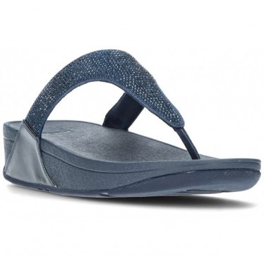 LULU KRISTALLVERZIERTE FITFLOP-SANDALEN NAVY