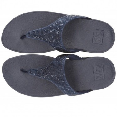 LULU KRISTALLVERZIERTE FITFLOP-SANDALEN NAVY