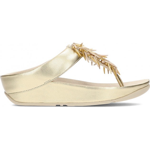 FitFlop HI7 Rumba Metallic-Sandalen mit Perlen PLATINO FitFlop HI7 Rumba Metallic-Sandalen mit Perlen PLATINO