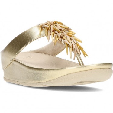 FitFlop HI7 Rumba Metallic-Sandalen mit Perlen PLATINO