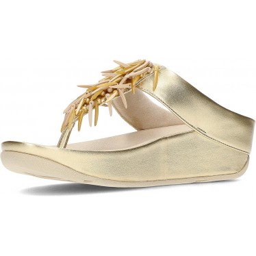 FitFlop HI7 Rumba Metallic-Sandalen mit Perlen PLATINO