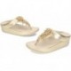 FitFlop HI7 Rumba Metallic-Sandalen mit Perlen PLATINO