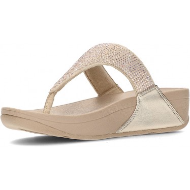 LULU KRISTALLVERZIERTE FITFLOP-SANDALEN BEIGE