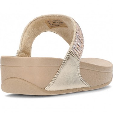 LULU KRISTALLVERZIERTE FITFLOP-SANDALEN BEIGE