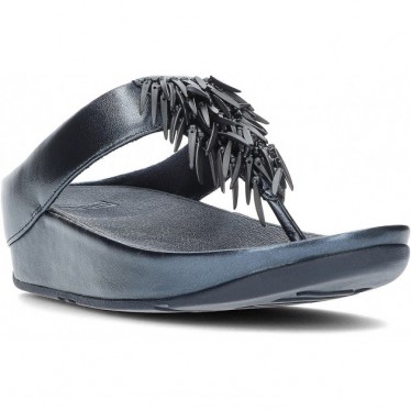 FitFlop HI7 Rumba Metallic-Sandalen mit Perlen NAVY
