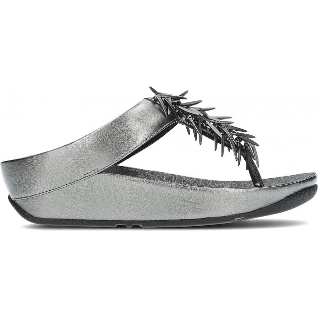 FitFlop HI7 Rumba Metallic-Sandalen mit Perlen PEWTER_BLACK FitFlop HI7 Rumba Metallic-Sandalen mit Perlen PEWTER_BLACK