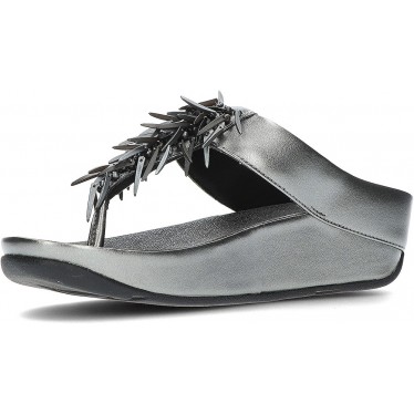 FitFlop HI7 Rumba Metallic-Sandalen mit Perlen PEWTER_BLACK