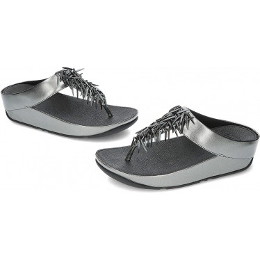 FitFlop HI7 Rumba Metallic-Sandalen mit Perlen PEWTER_BLACK