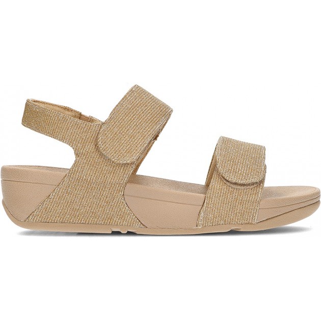 SANDALEN FITFLOP LULU ADJ SHIMMERLUX GA2 LATTE_BEIGE