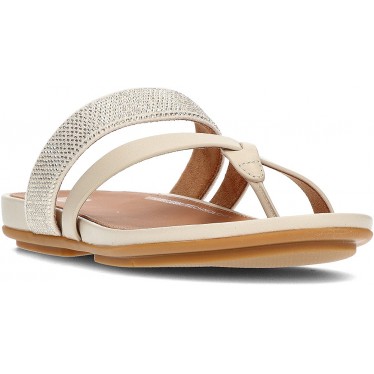 FitFlop HO5 Gracie Crystal Ledersandalen BEIGE