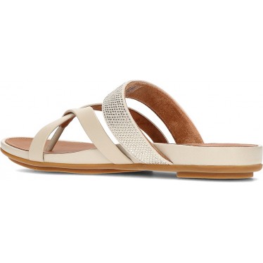 FitFlop HO5 Gracie Crystal Ledersandalen BEIGE