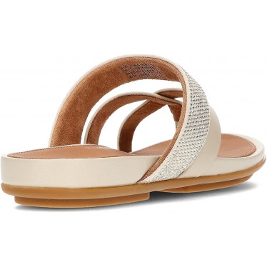 FitFlop HO5 Gracie Crystal Ledersandalen BEIGE