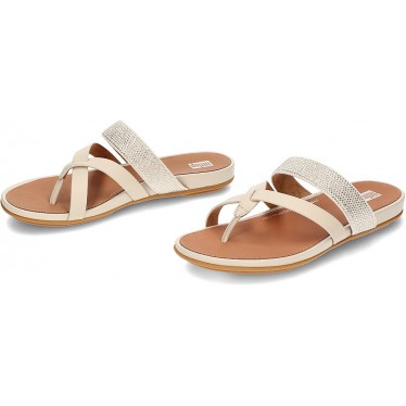 FitFlop HO5 Gracie Crystal Ledersandalen BEIGE
