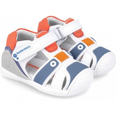 BIOMECANICS FIRST STEPS SANDALE SPORT 242154-A BLANCO_NARANJA