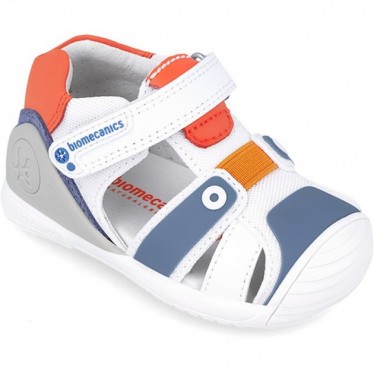 BIOMECANICS FIRST STEPS SANDALE SPORT 242154-A BLANCO_NARANJA