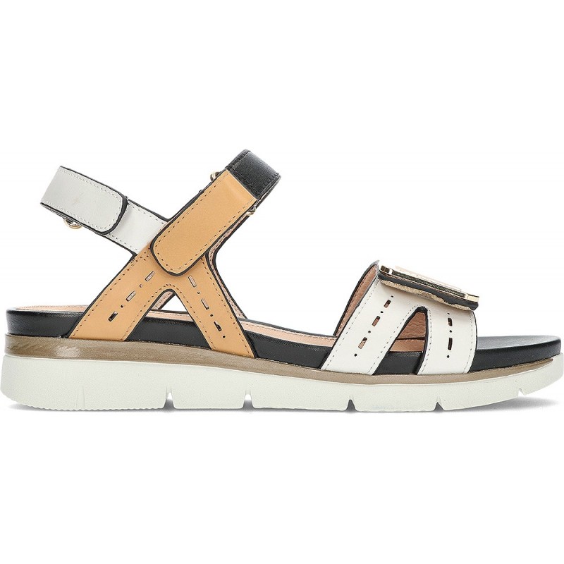 Stonefly 220834 Elody 24 Calf LTH Sandalen WHITE