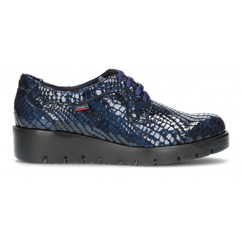 Schuhe CALLAGHAN HAMAN NATÜRLICHES GOLD BLUE