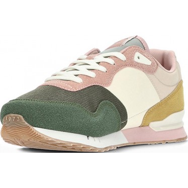 PEPE JEANS London Urbans Damen-Sneaker, Modell pls40022 FOREST_KHAKI_GREEN