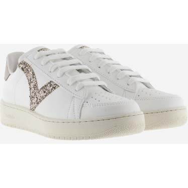 VICTORIA Madrid Basket Ledereffekt-Sneaker 1258254 PLATINO