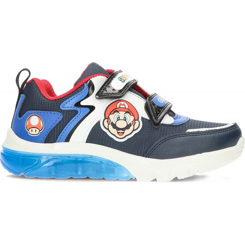 Turnschuhe für Jungen mit leichten GEOX Super Mario Bros J46LBI NAVY_ROYAL