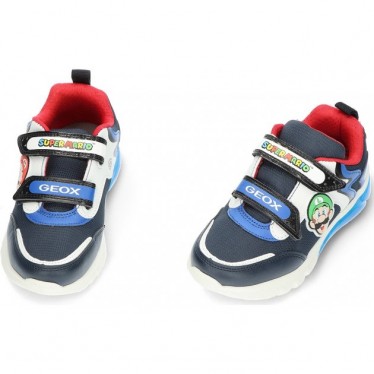Turnschuhe für Jungen mit leichten GEOX Super Mario Bros J46LBI NAVY_ROYAL