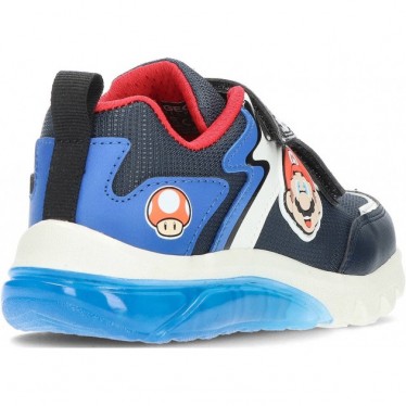 Turnschuhe für Jungen mit leichten GEOX Super Mario Bros J46LBI NAVY_ROYAL