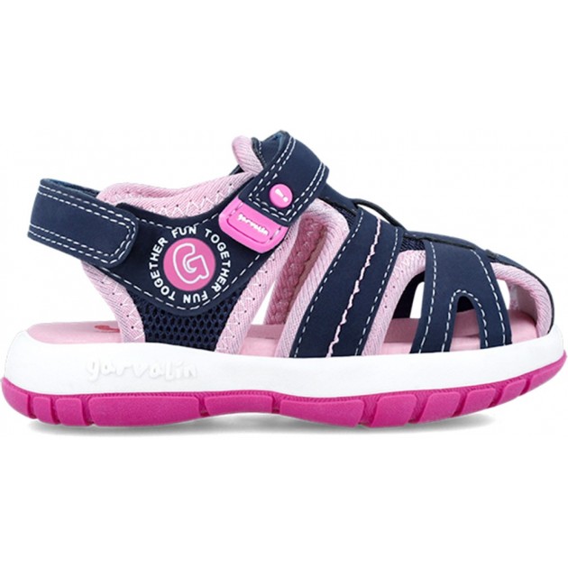 GARVALIN CRABJER SANDALE 242816-D AZUL_ROSA GARVALIN CRABJER SANDALE 242816-D AZUL_ROSA