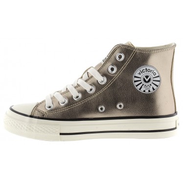 Victoria Sneaker 1057106 Metal Shine Tribe PLATINO