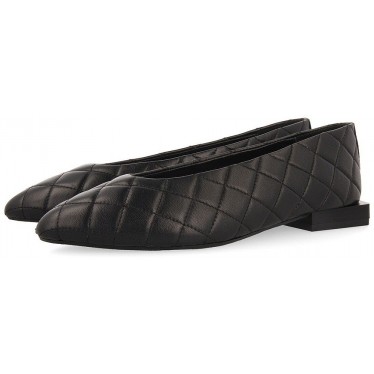 Gioseppo 64518 Sigdal gepolsterter Lederballerina NEGRO