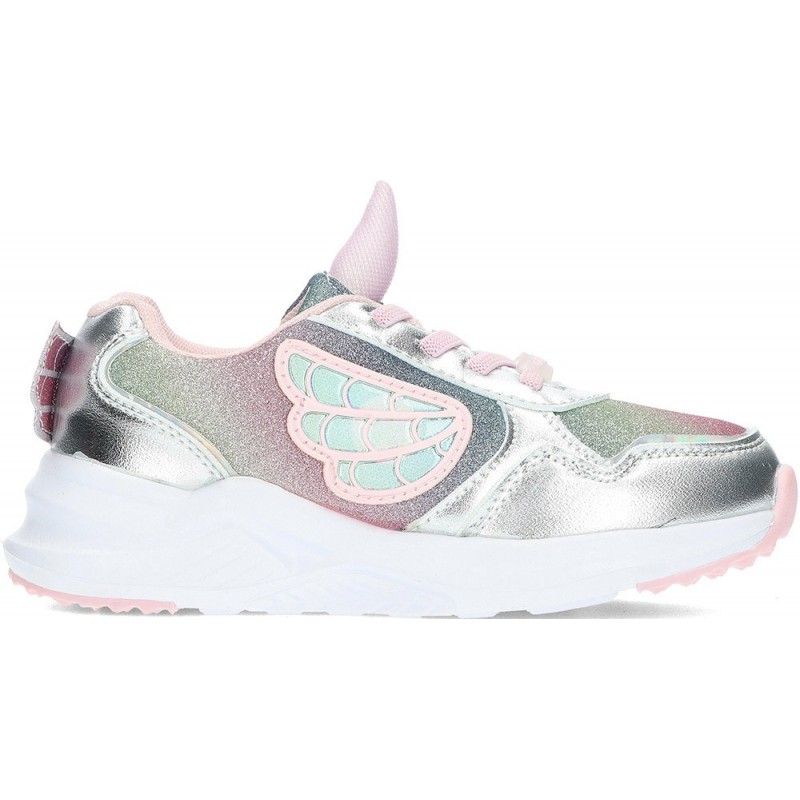 CONGUITOS 261018 Mädchen-Sneaker mit Lichtern UNICORN_SILVER