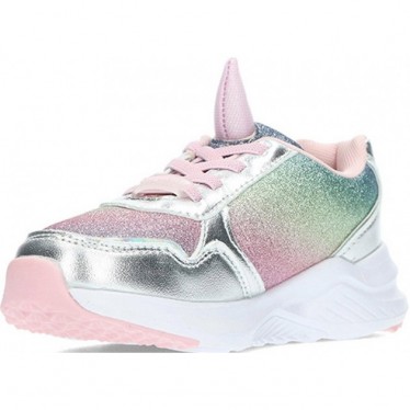 CONGUITOS 261018 Mädchen-Sneaker mit Lichtern UNICORN_SILVER