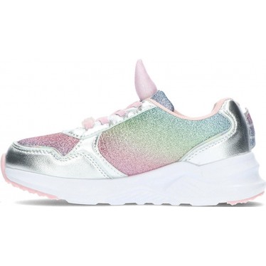 CONGUITOS 261018 Mädchen-Sneaker mit Lichtern UNICORN_SILVER